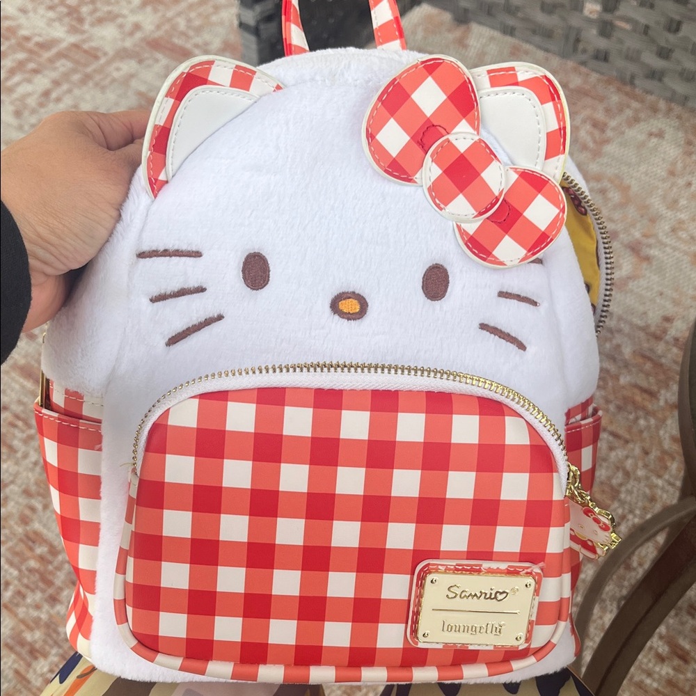 Sanrio Red Checkered Hello Kitty Backpack